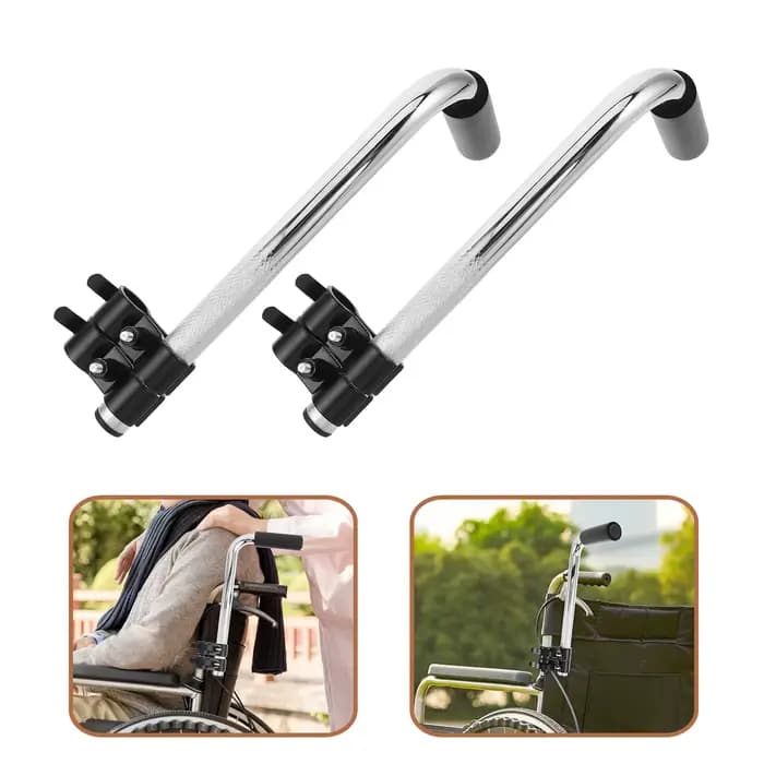 Extension de poignée de fauteuil roulant en acier inoxydable, 2 pièces, pièces universelles pour cha