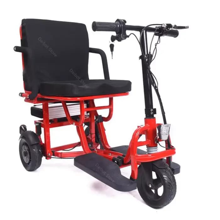 Tricycle électrique pliable à 3 roues avec siège