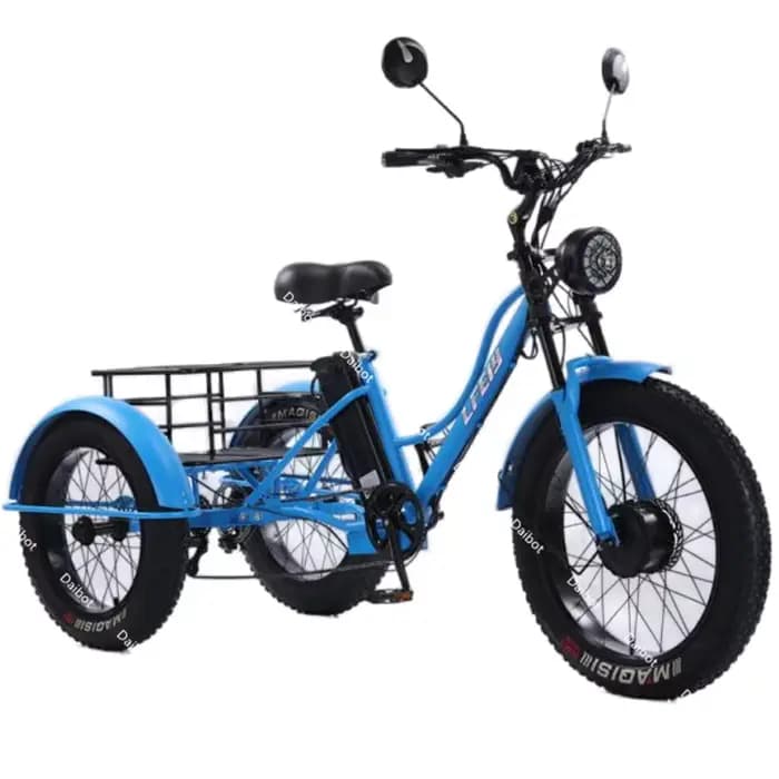 Vélo électrique Cargo à 3 roues 750w avec siège passager pour personnes âgées nouveau