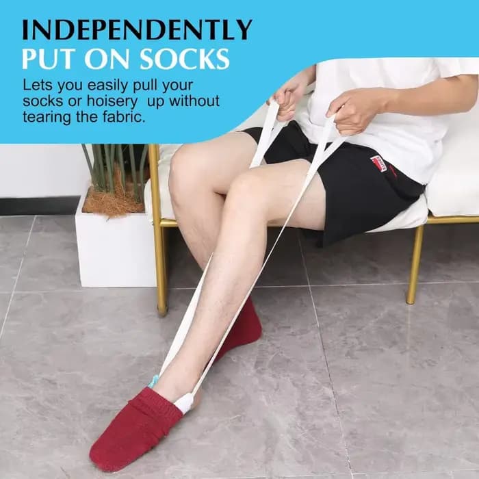 Enfile-chaussettes, outil d'aide à la mise et au retrait des chaussettes