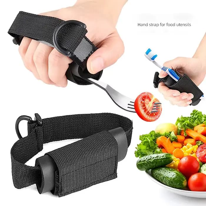 Ustensile d'aide, support de manchette, sangle élastique, aide à l'alimentation, Anti-secouement, cu