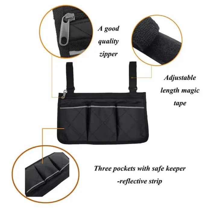 Accoudoir de fauteuil roulant Sac De Rangement Étanche