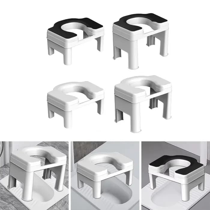 Siège de toilette accroupi antidérapant, tabouret de toilette confortable, chaise élargie, robuste,