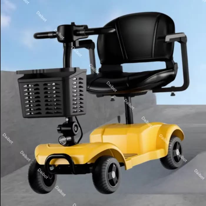 Aucune Installation requise Scooter électrique pliant à 4 roues pour personnes âgées avec siège d'accoudoir ajusté petit
