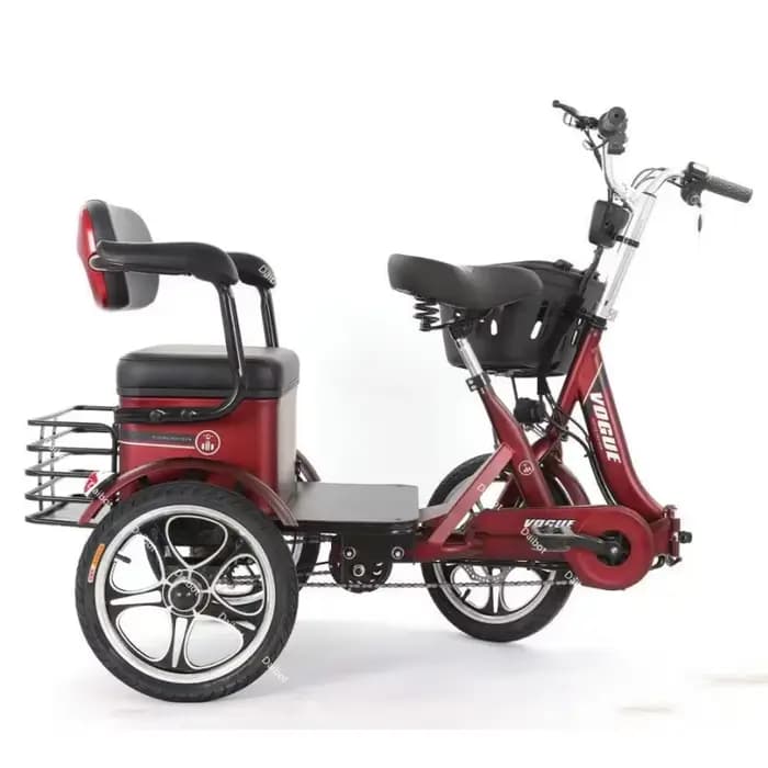 Nouveau Tricycle électrique à 3 roues vélo pliant tout Terrain avec siège de passager pour adulte famille senior 400w