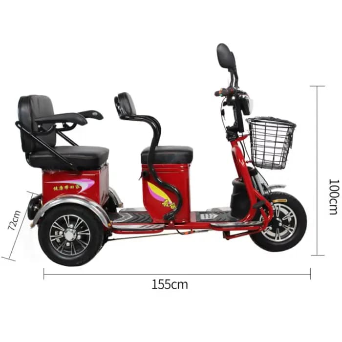 Mini Scooter électrique adulte 3 roues 48V 600W Tricycle