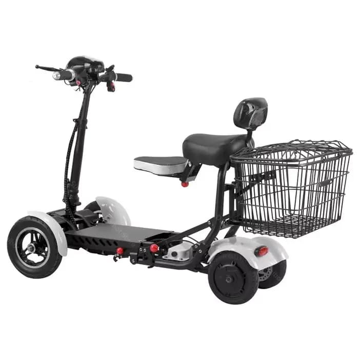 Scooter de mobilité électrique pour ElmainFour Wheel, vélos électriques pliants pour adultes, panier