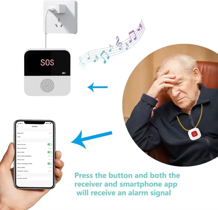 Téléavertisseur sans fil WiFi pour soignant âgé