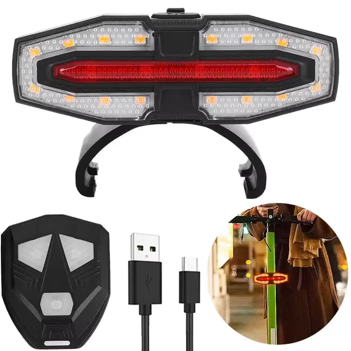 Feu arrière d'avertissement de sécurité pour scooter électrique, rechargeable par USB, étanche, clignotant LED pour Xiaomi M365 Pro 2 MI 4