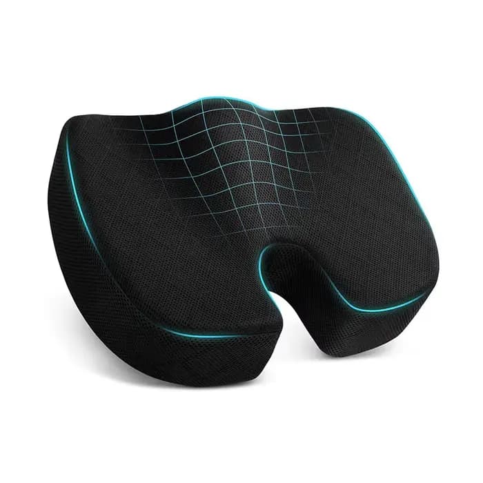 Coussin de siège ergonomique pour voiture, en mousse à mémoire de forme en U, pour le coccyx, idéal