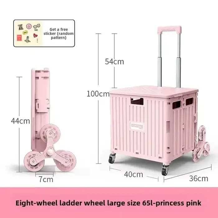 Chariot de courses pliable portable pour supermarché