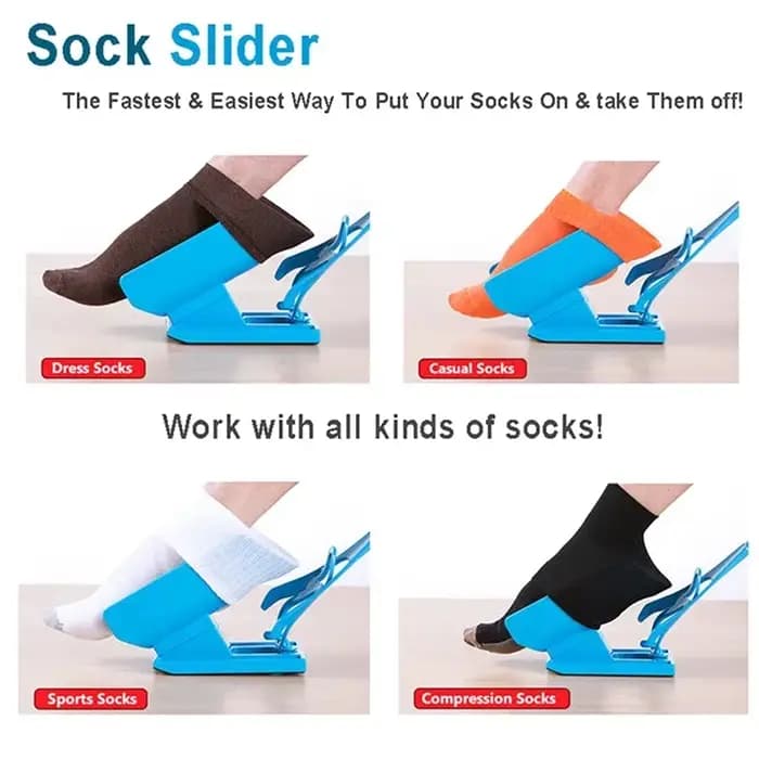 Aide à la mise de chaussettes flexible
