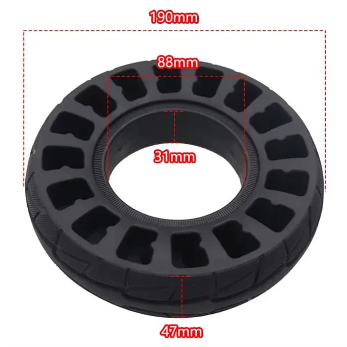 Pneu de roue solide adapté pour scooter à gaz électrique et fauteuil roulant, haute qualité, 8X2 ",