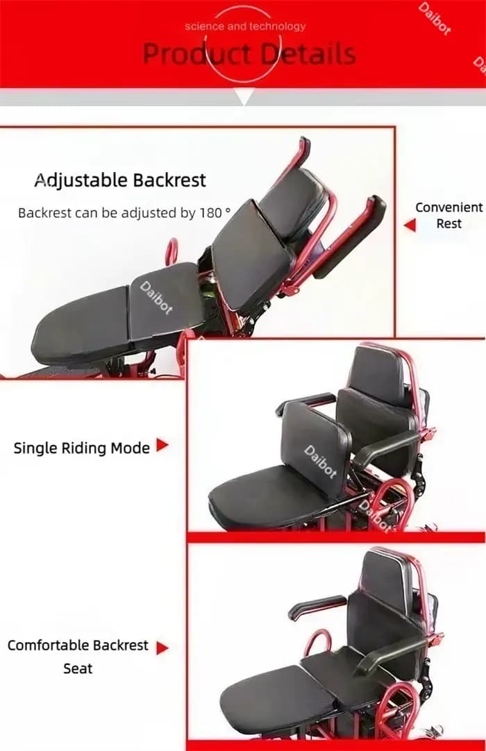 Tricycle électrique pliant pour personnes âgées
