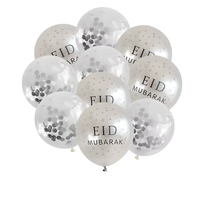 Ballon Eid Mubarak pour la décoration du Ramadan, fournitures de fête musulmane, aide à la maison, a